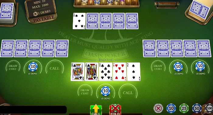 Характеристики игры Оазис Покер Особенности игры Оазис покер